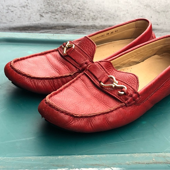 Cole Haan Nik. Air System Women's Red Leather Slip On Shoes Size 7B - Picture 3 of 13